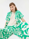 Wide Leg Trousers in Printed Green from Compañia Fantastica