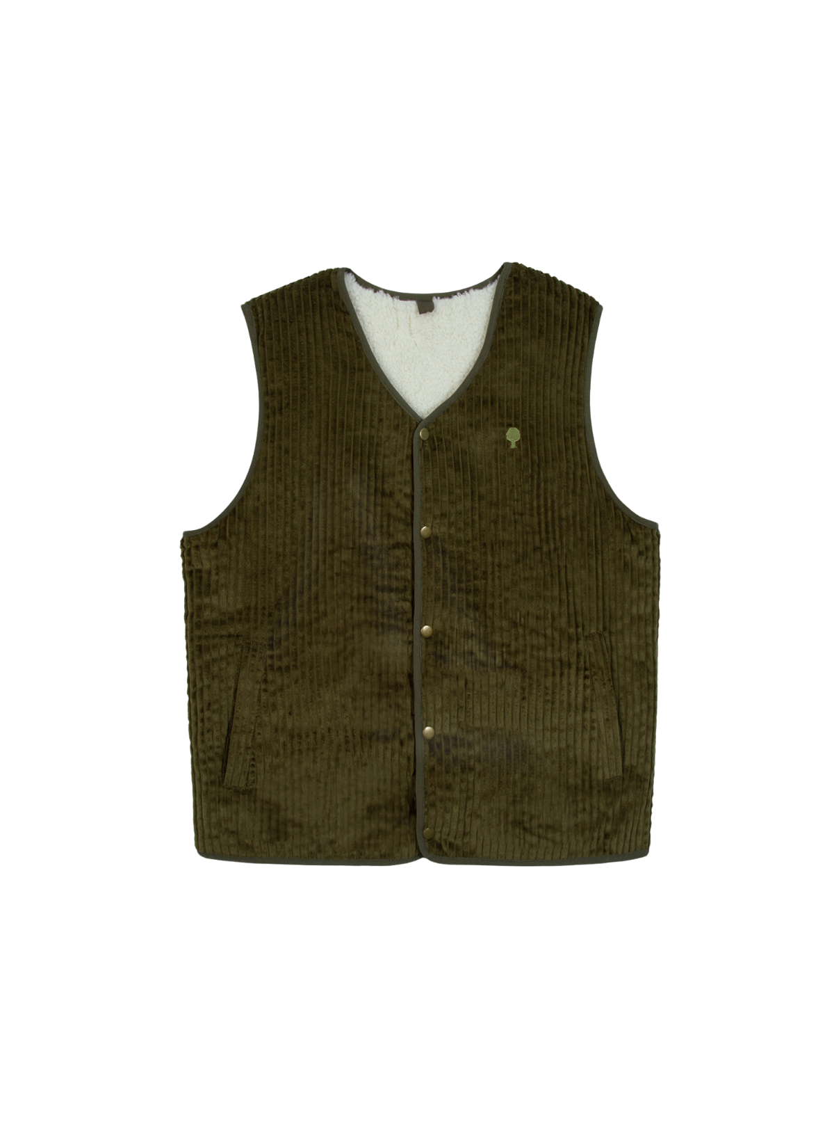 Esterel Woven Gilet in Kaki from Faguo