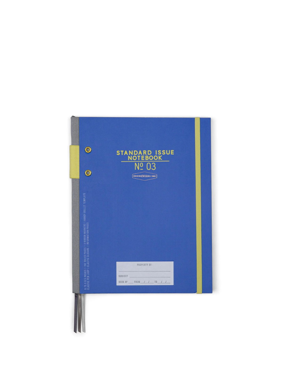 Standard Issue Planner Notebook BLUE in Cobalt and Citron from Designworks Ink