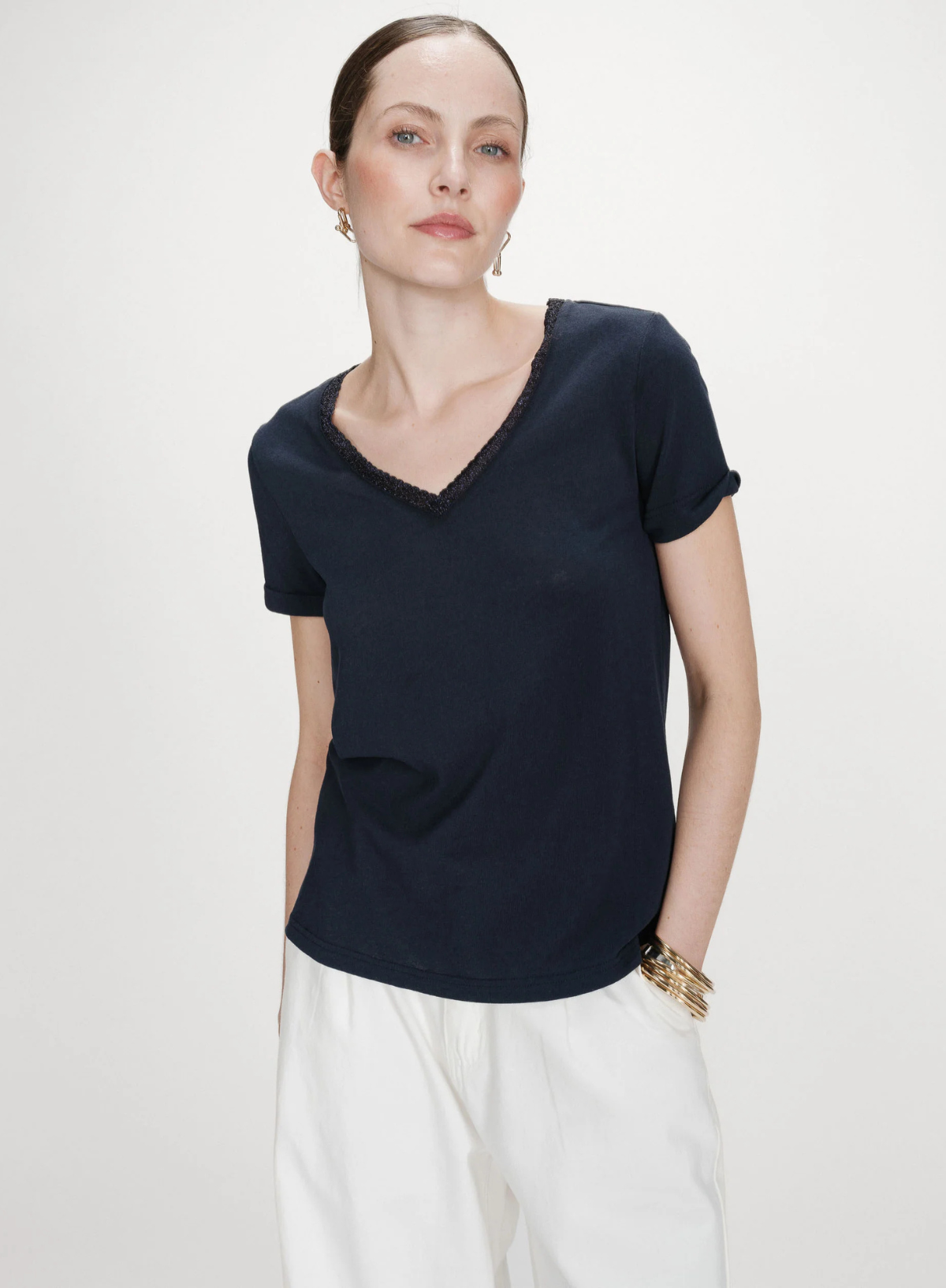 Grace & Mila  Vasco T-Shirt in Marine Navy