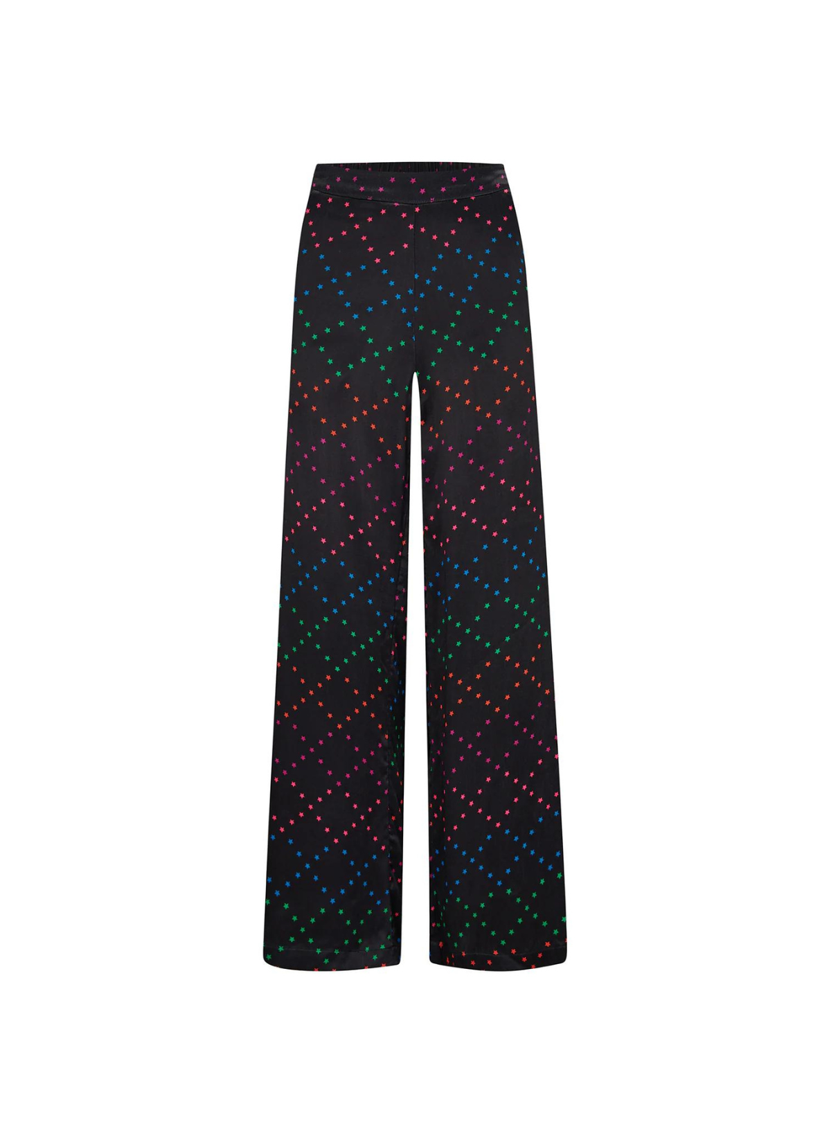 Larkin Trousers in Black Rainbow Star Lattice from Sugarhill