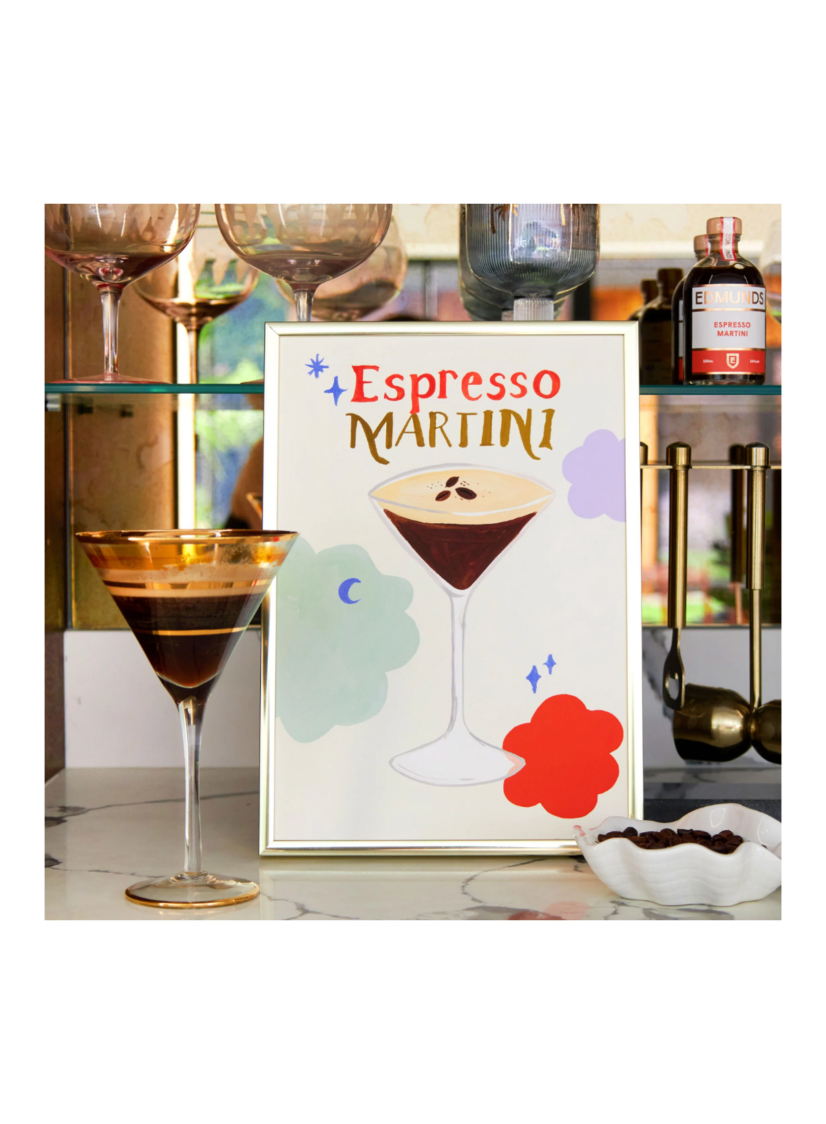 Espresso Martini Cocktail Print: A4 from Eleanor Bowmer