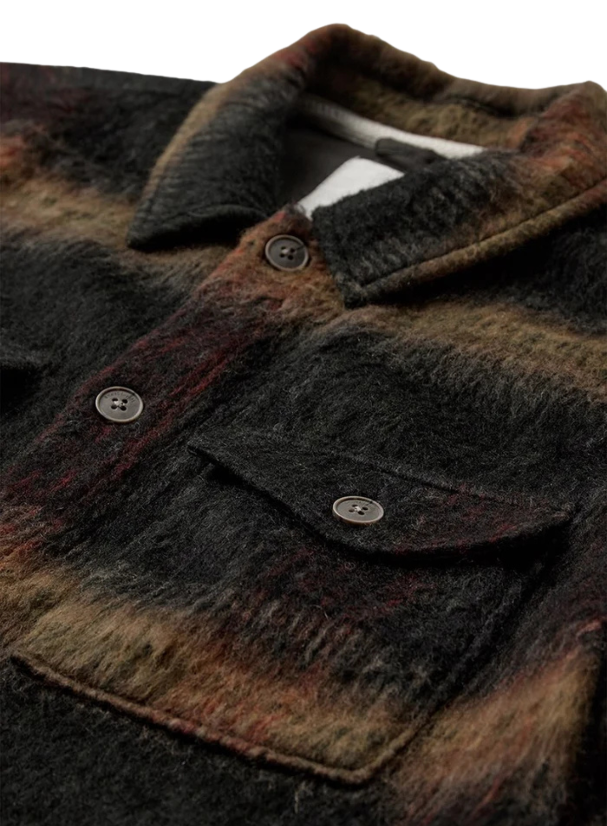 Check Oscar Heavy Twill Overshirt in Forest Night from Anerkjendt