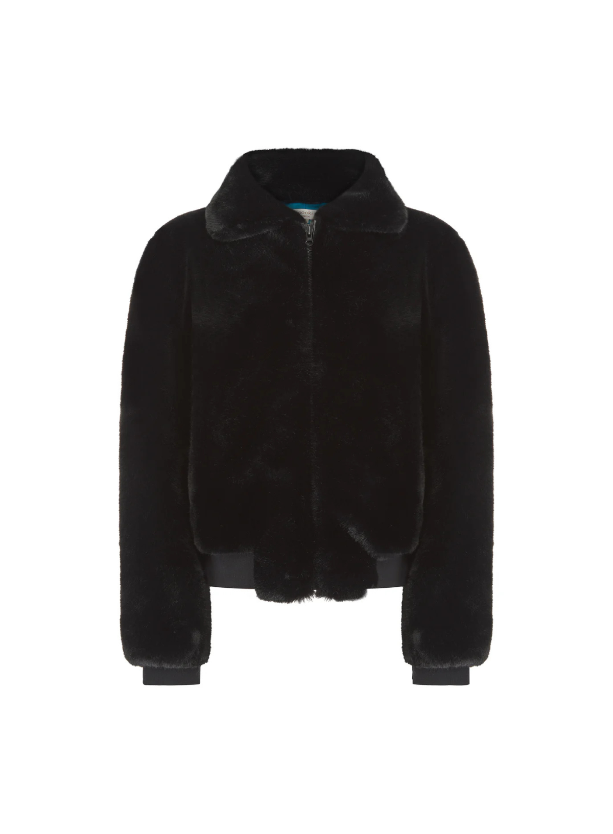 Beatrix Faux Fur Bomber in Black from Nooki
