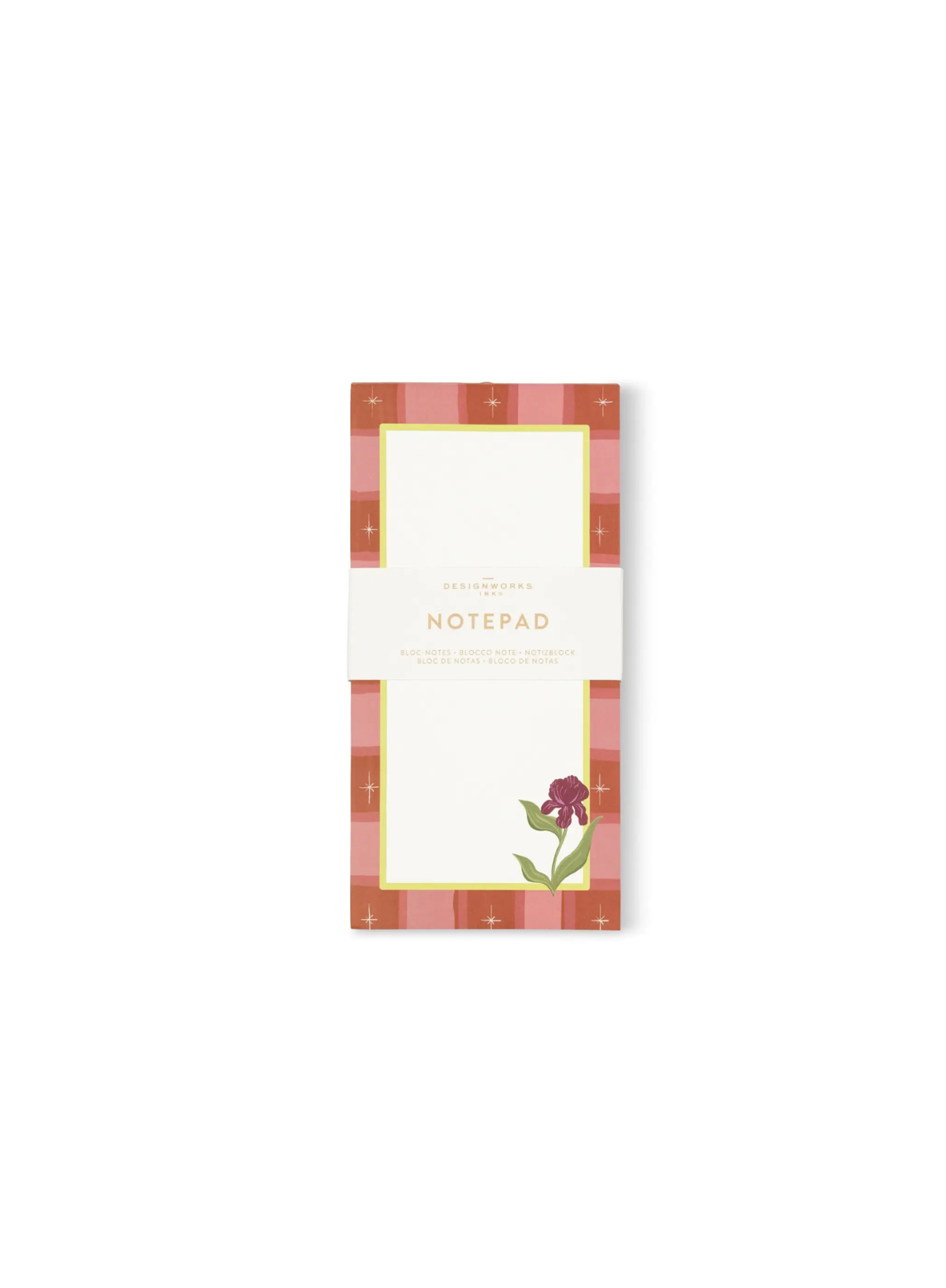 Designworks Ink Framed Floral List pad - Iris