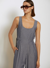 Striped Viscose Jumpsuit in Navy from Skatïe