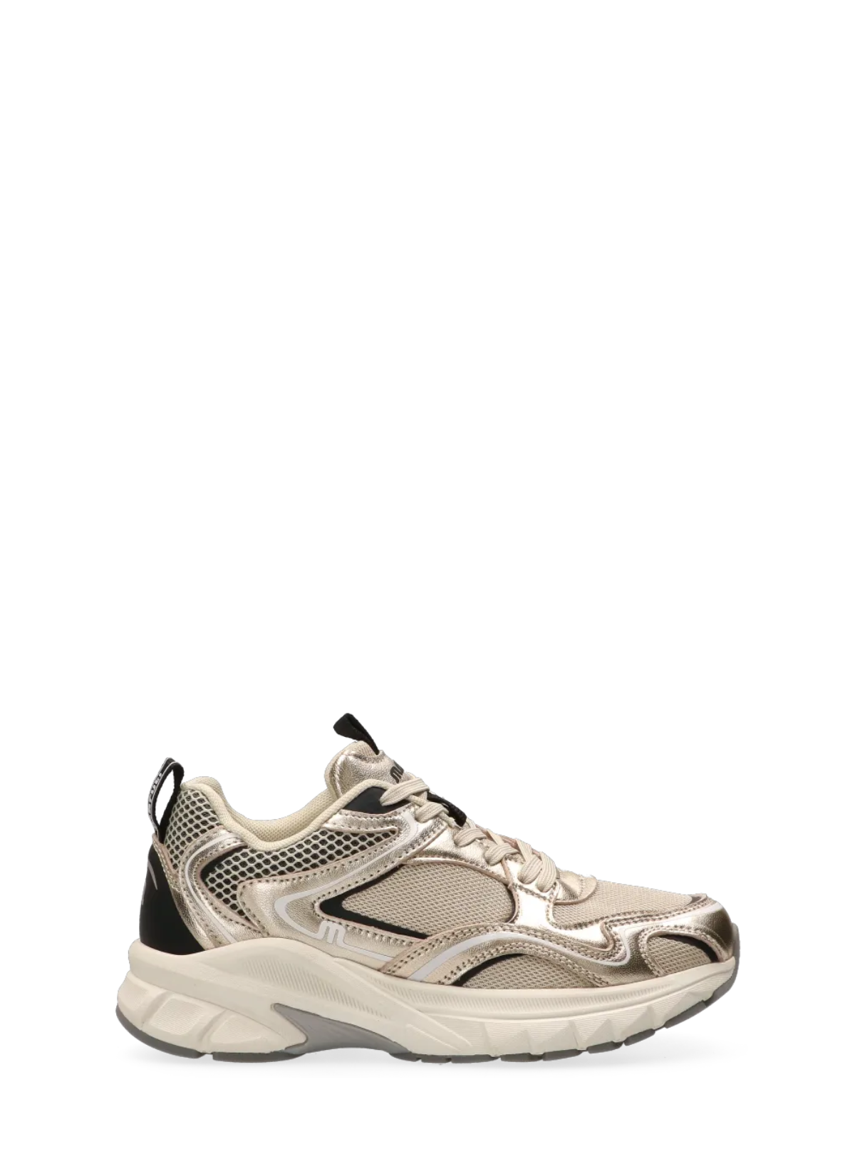 Novi Leather Trainers in Gold from Maruti