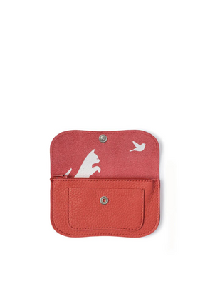 Cat Chase Wallet Small in Coral from Keecie