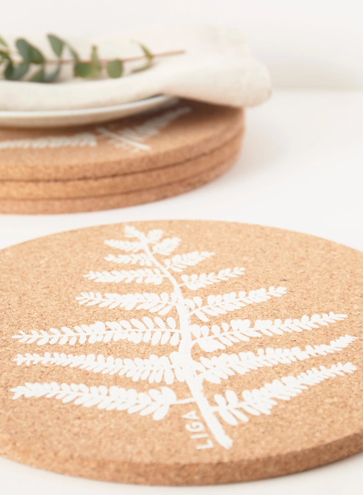 Liga Cork Placemat in Fern