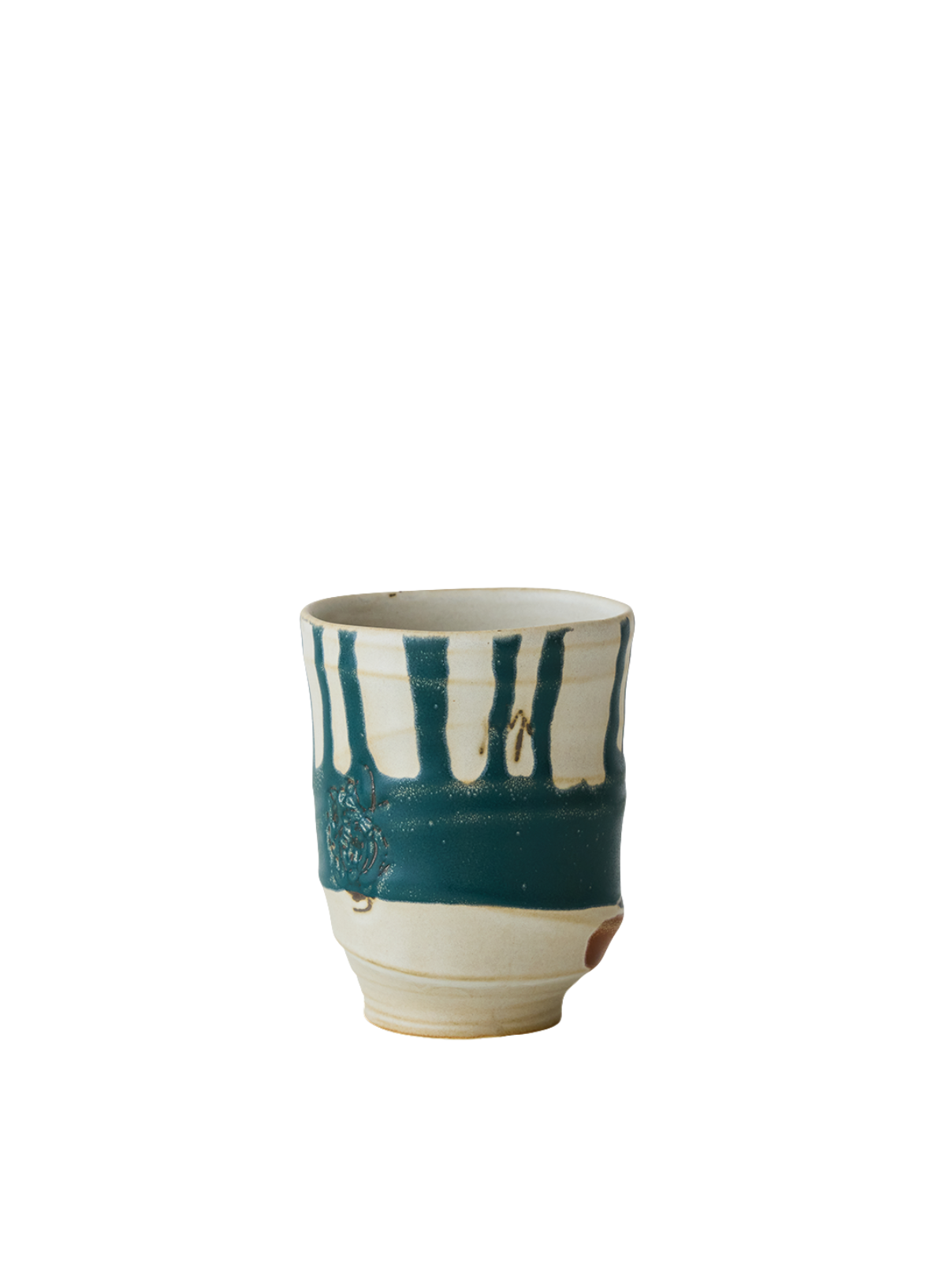 HK Living Tall Artist Ceramics Coffee Cup in Dipped