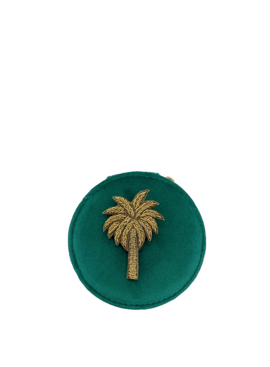 Jewellery Travel Pot in Green - Palm Tree from Sixton London