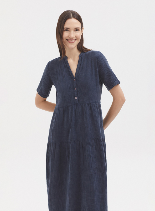 Double Fabric Wash Long Dress in 134 from Nice Things