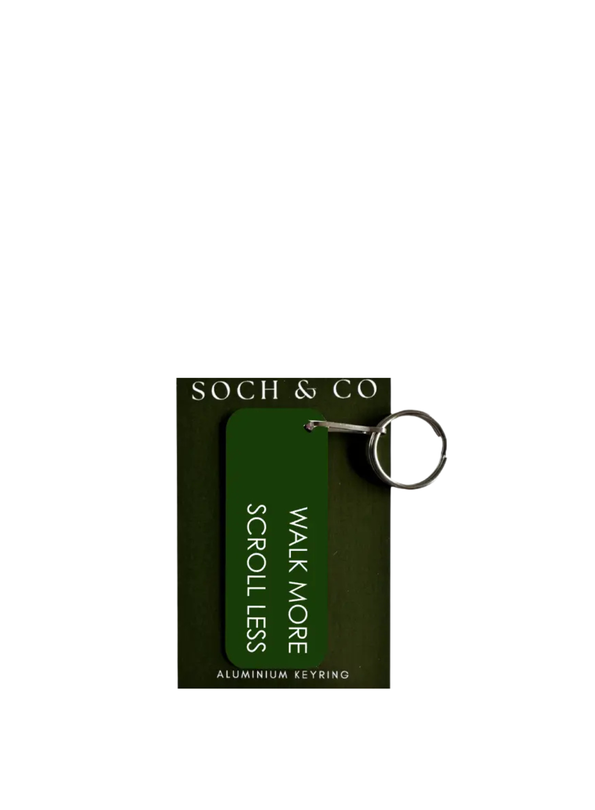 Walk More Scroll Less Outdoors Keyring from Soch and Co
