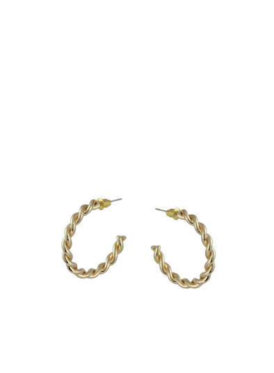 Diana Rope Hoop Earrings in Gold from Big Metal