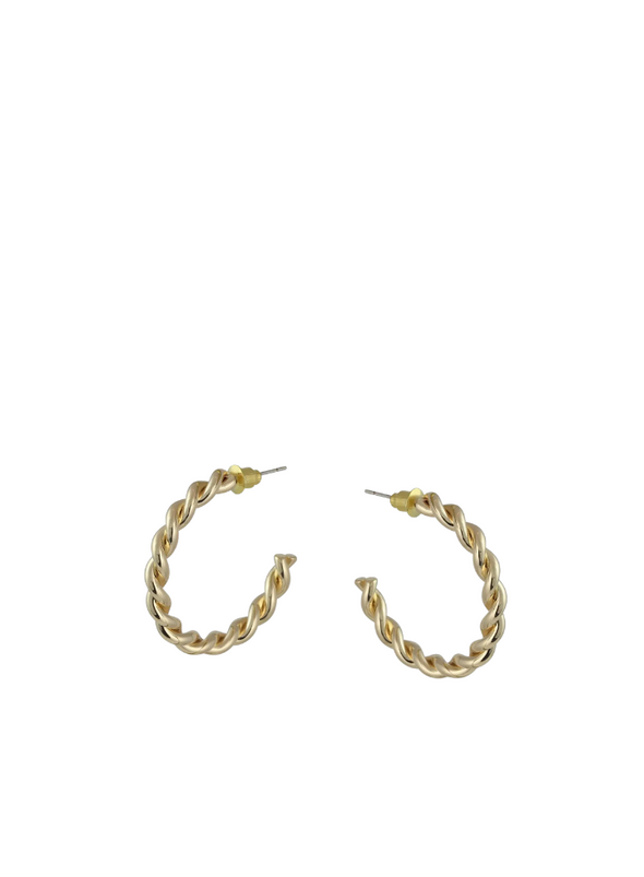 Diana Rope Hoop Earrings in Gold from Big Metal