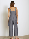 Striped Viscose Jumpsuit in Navy from Skatïe