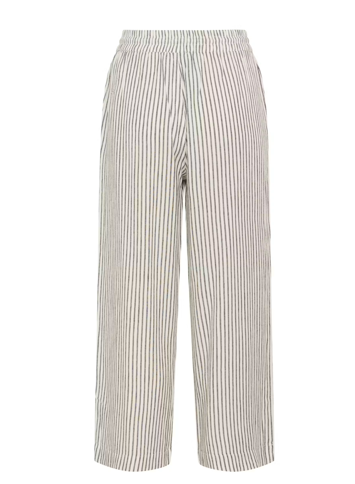 Kaffe Milia Cropped Wide Pants Striped
