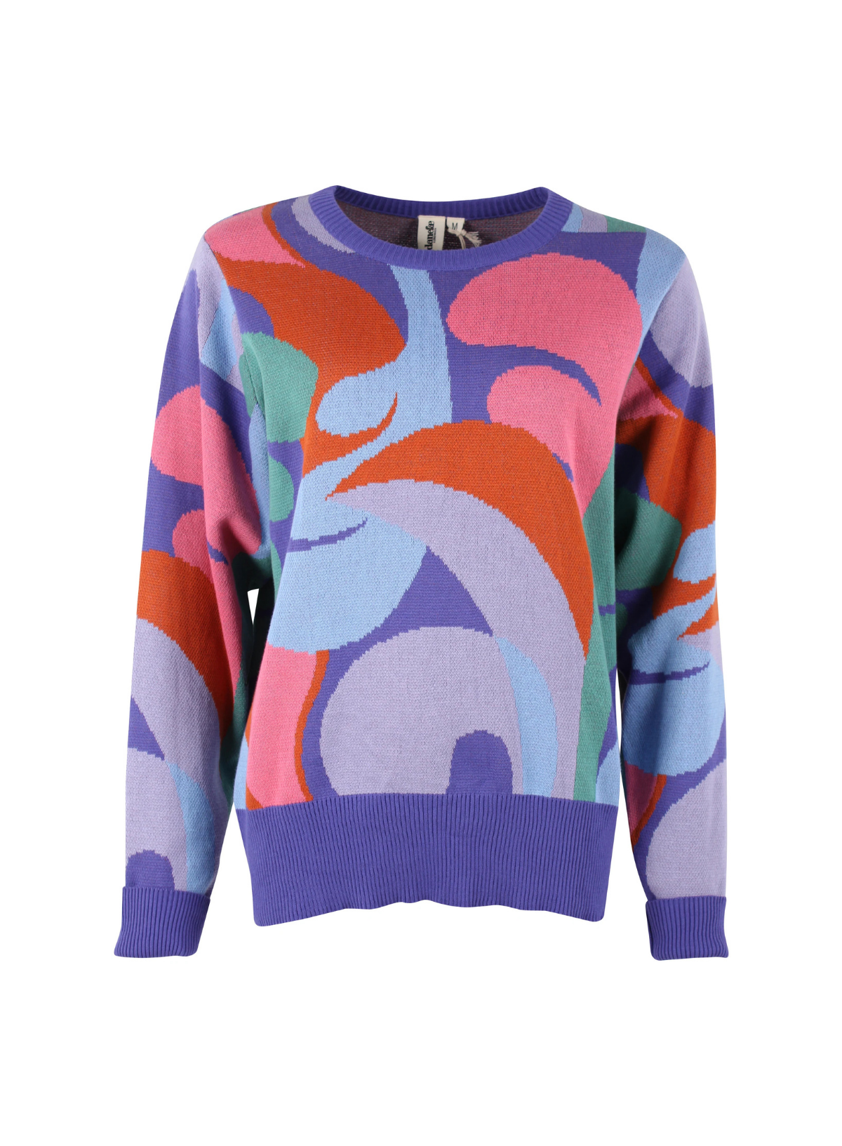 Danefox Cotton Jaquard Sweater in Cold Purple from Danefae