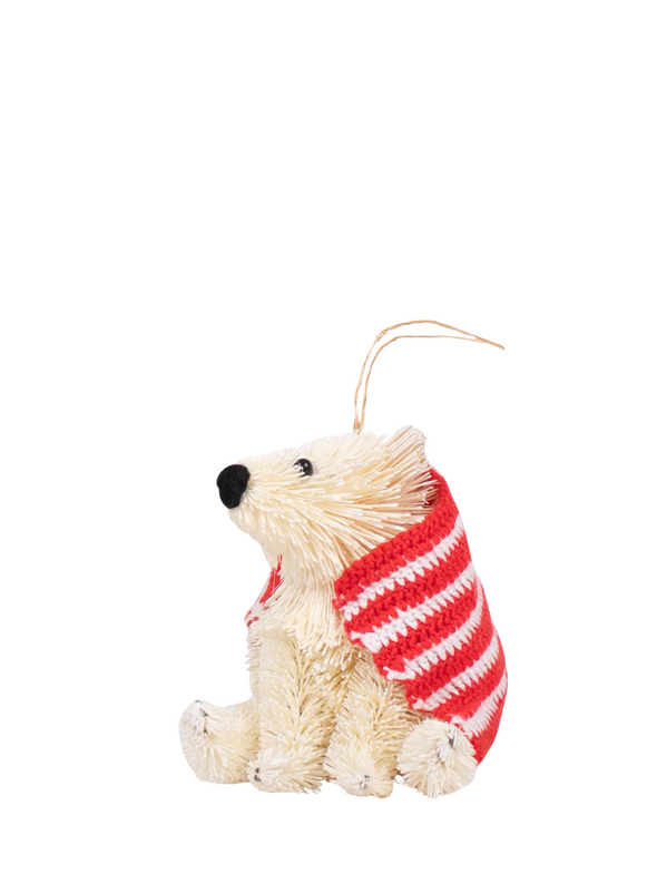 Bristle Blanket Polar Bear Christmas Decoration from Studio THIE