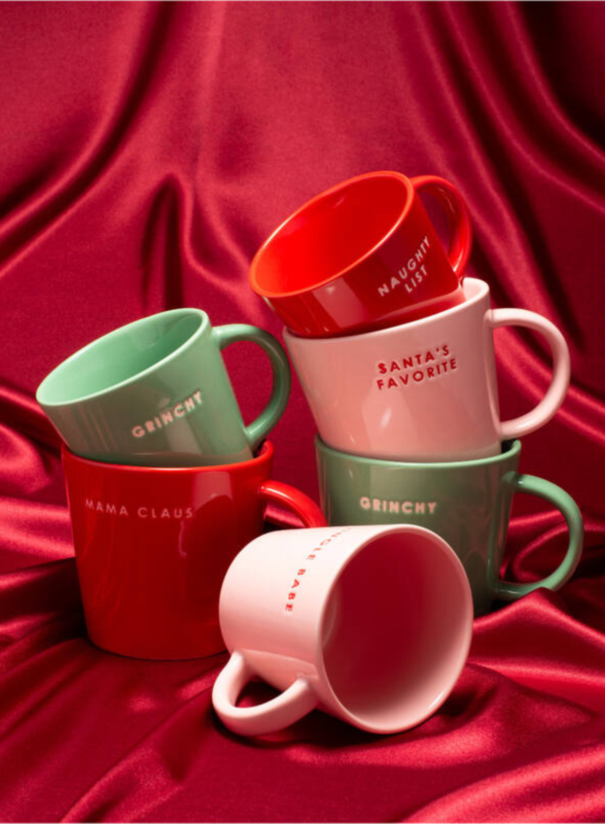 Ceramic Tea Cup Mama Claus Red from Vondels
