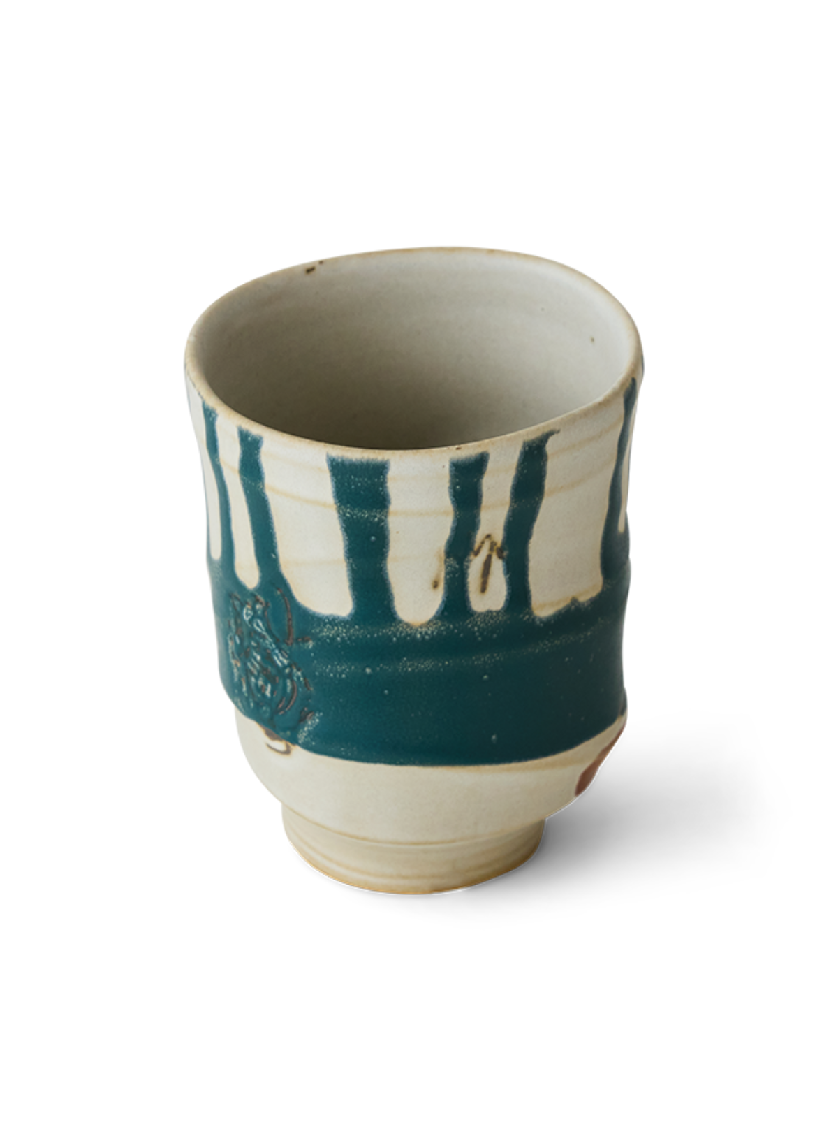 HK Living Tall Artist Ceramics Coffee Cup in Dipped