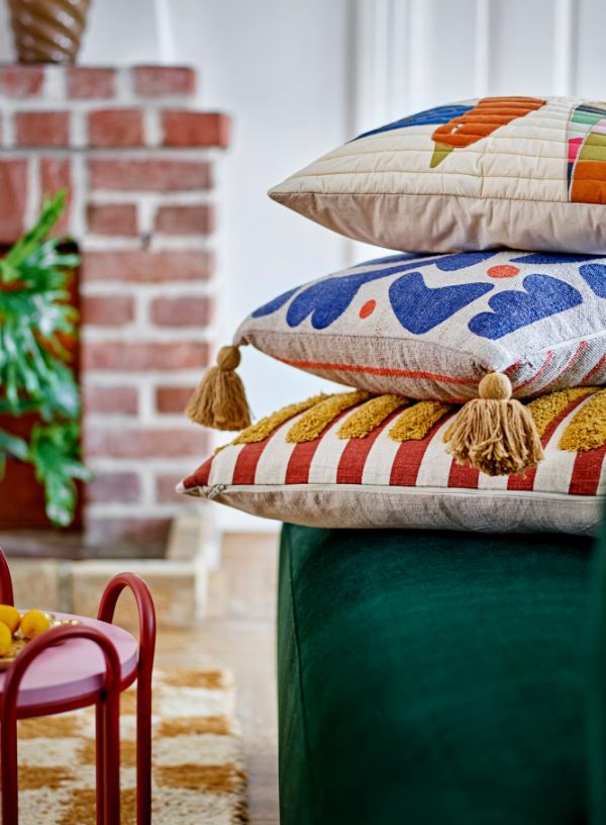 Bloomingville Lane Multi Colour Cushion