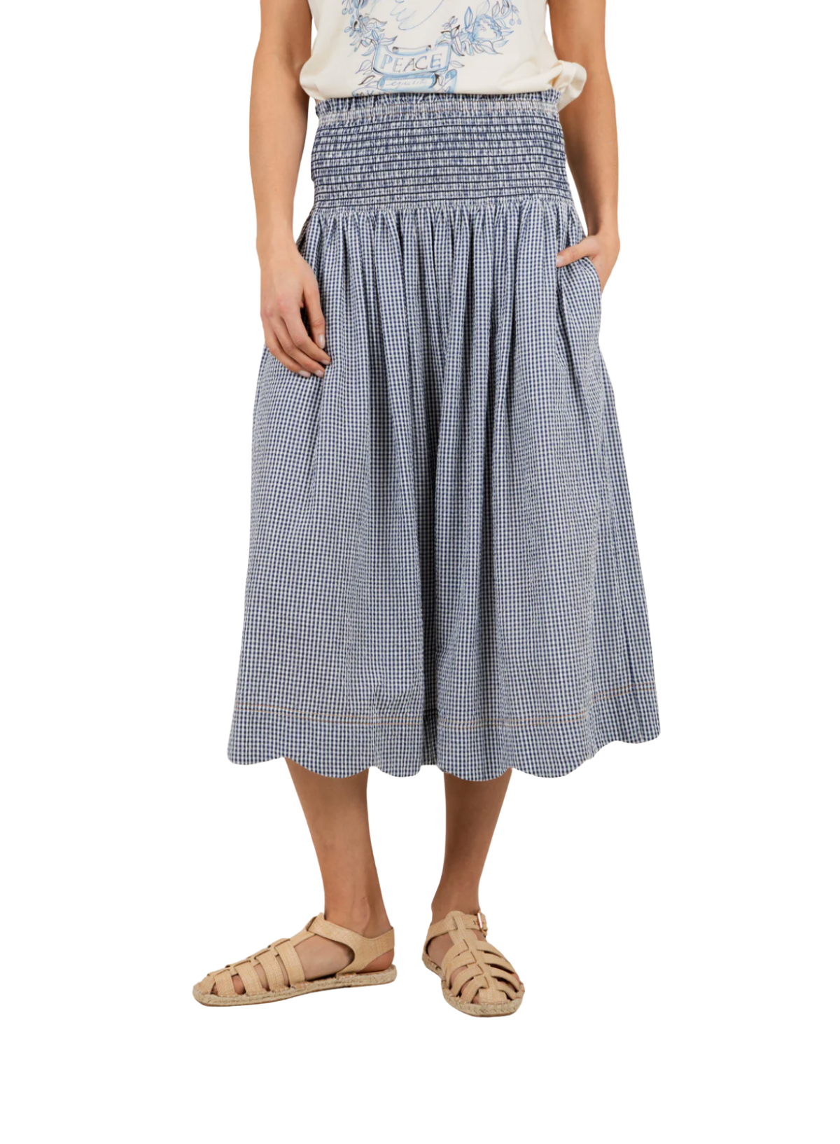 Bonté Polly Skirt in Navy Gingham