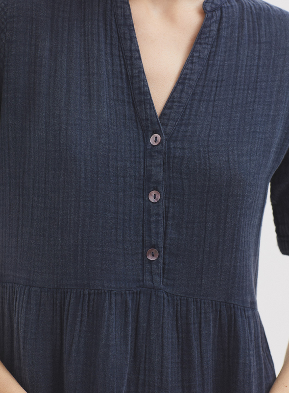 Double Fabric Wash Long Dress in 134 from Nice Things