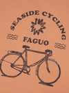 Arcy Cotton T-Shirt 'Seaside Cycling' in Orange from Faguo