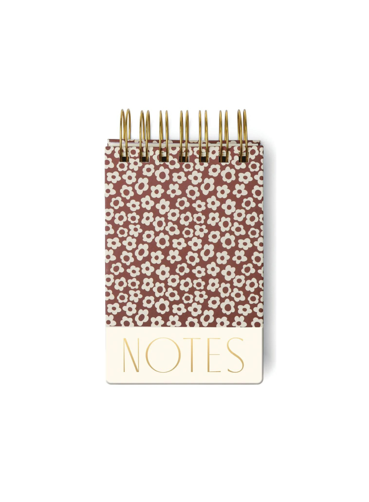Twin Wire Chunky Notepad in Burgundy Groovy Floral from Designworks Ink