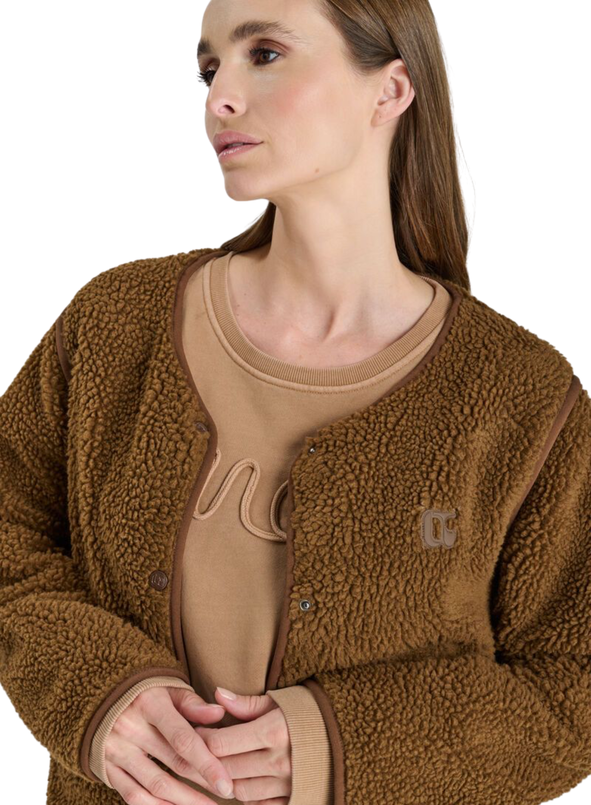 Le Temps des Cerises Poema Jacket in Brown