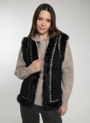 Dannika Gilet in Black Faux Fur from Nooki