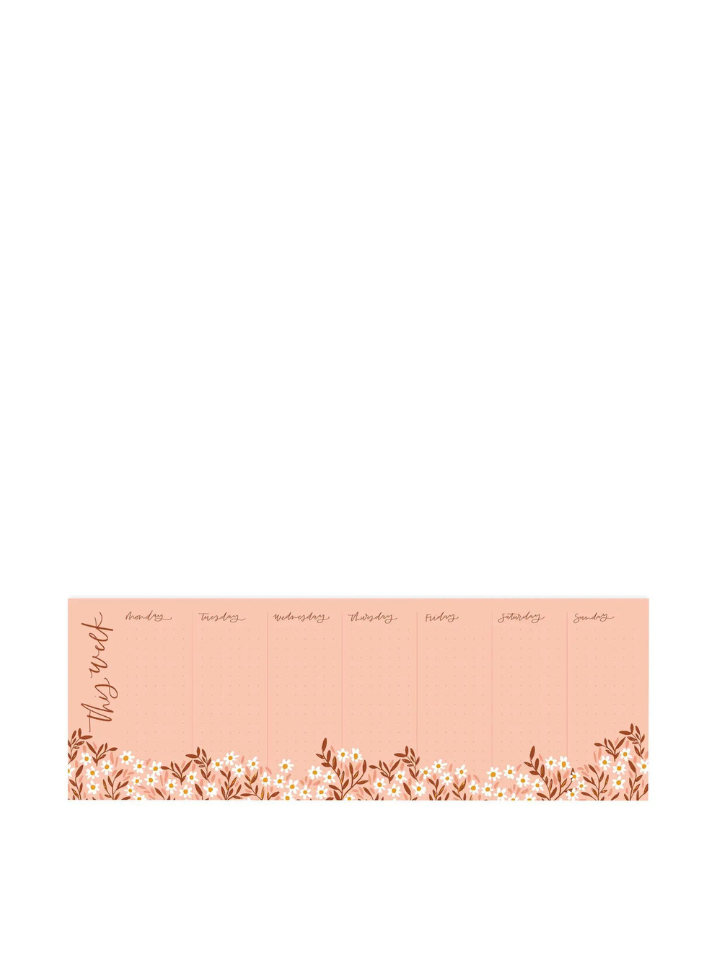 1Canoe2 Tiny Floral Weekly Notepad