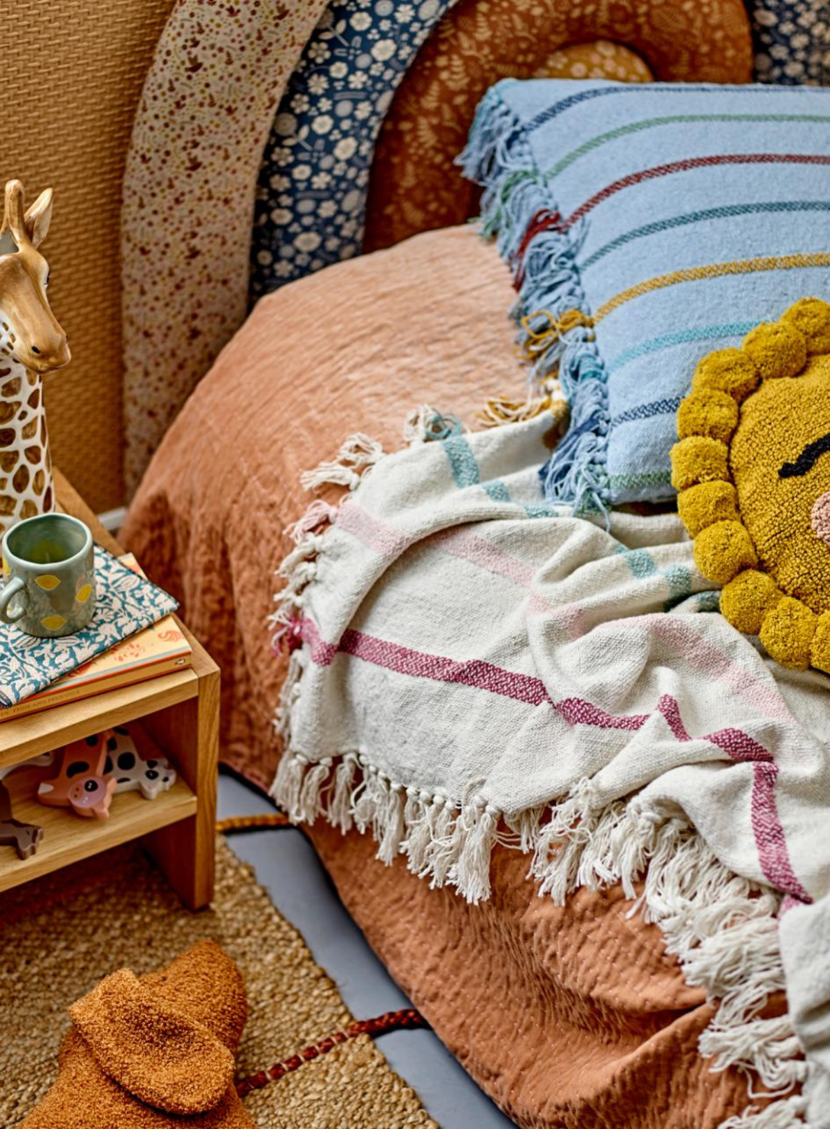 Frey Recycled Cotton Throw from Bloomingville