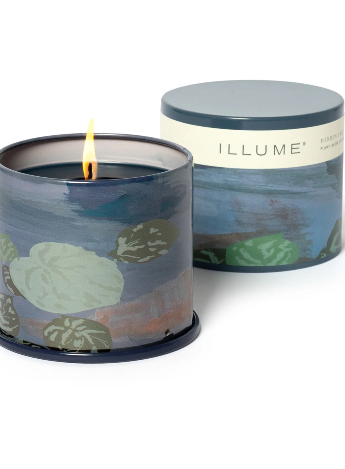 Hidden Lake Vanity Tin Candle Blue 50 Hours from Illume