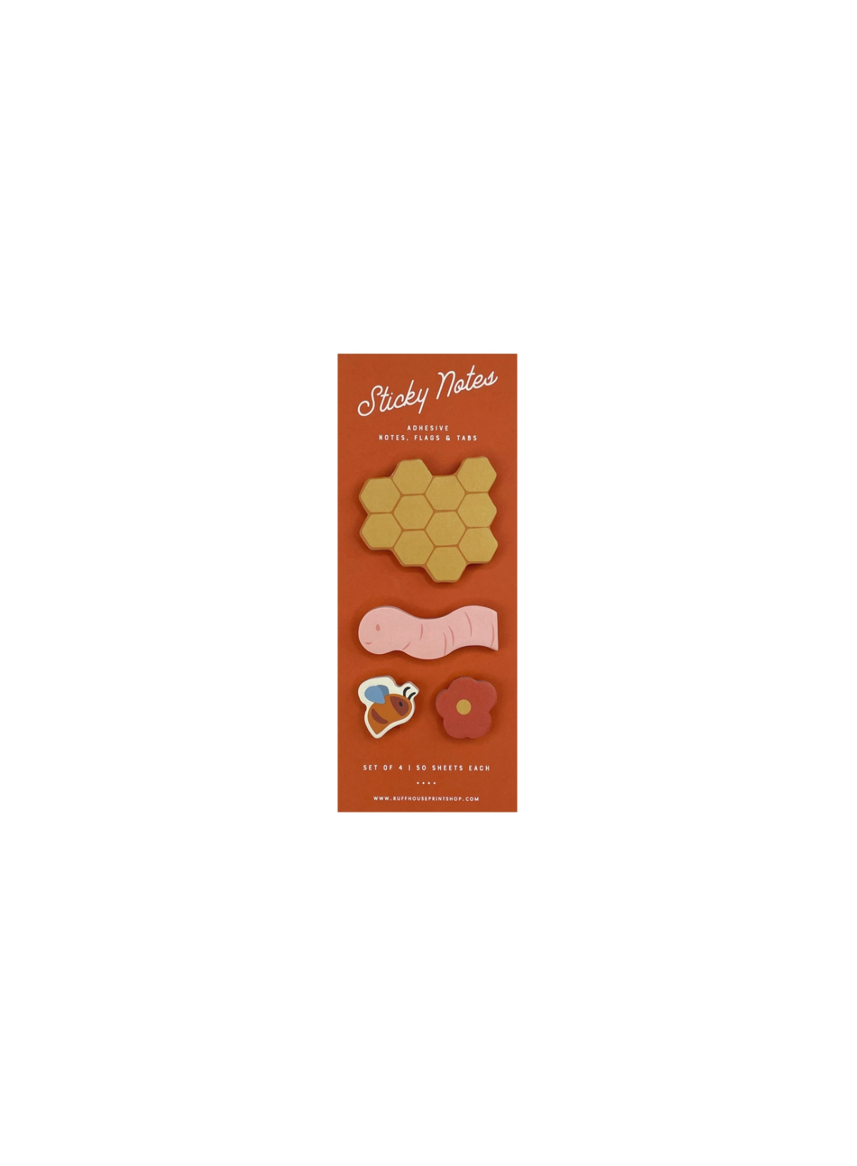Ruff House Print Shop Honeycomb Sticky Note Set - Page Flags and Tabs