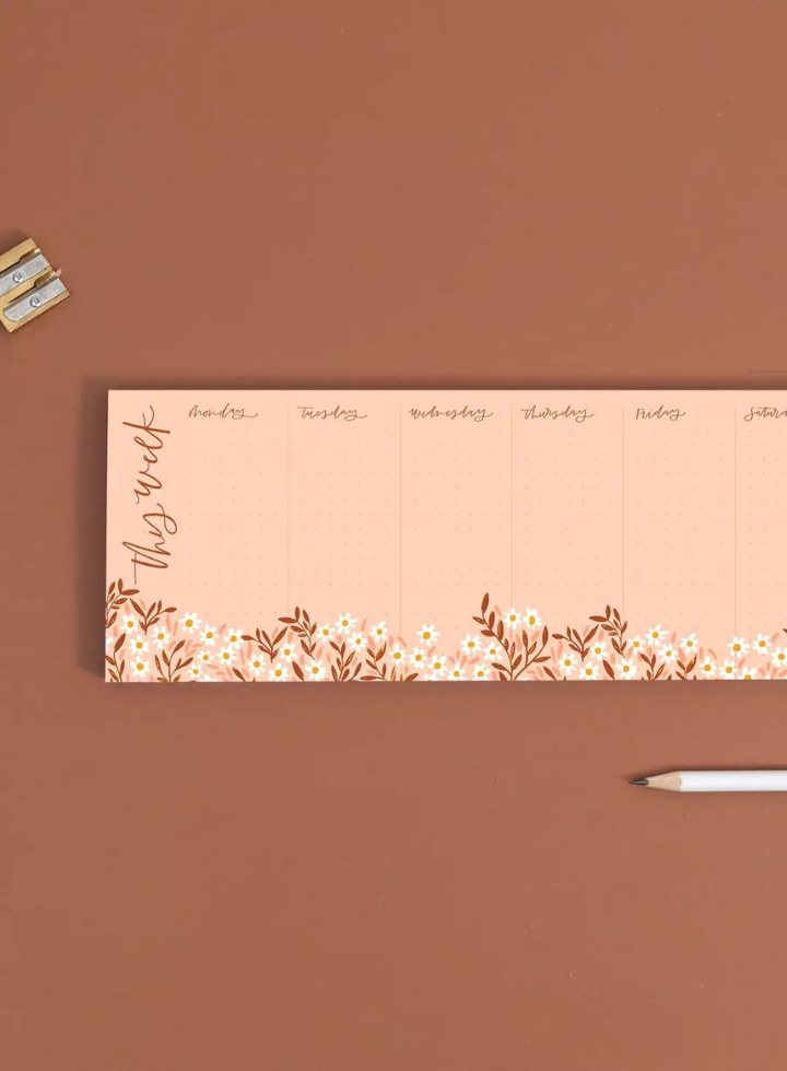 1Canoe2 Tiny Floral Weekly Notepad