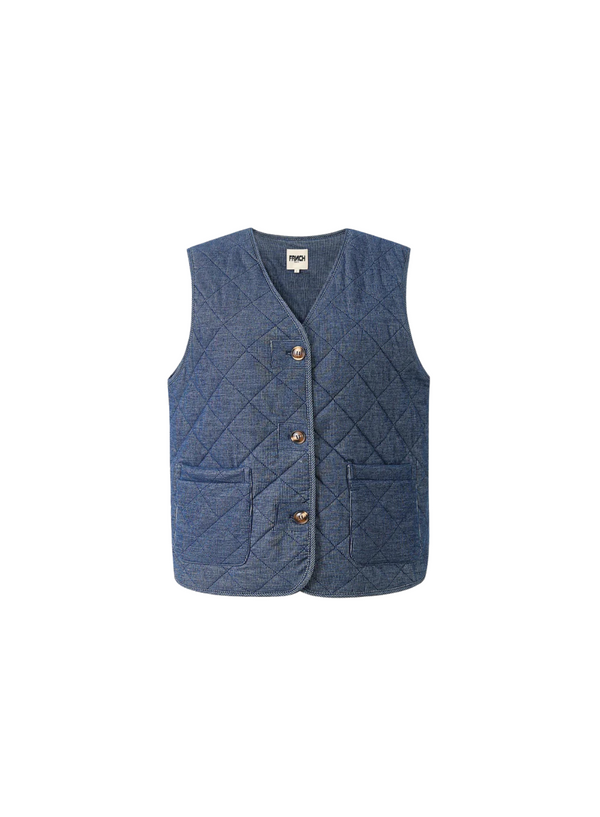 FRNCH Baudelaire Vest in Blue Marine  *