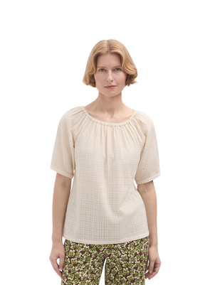 Waffle Elastic Neck Blouse from Nice Things