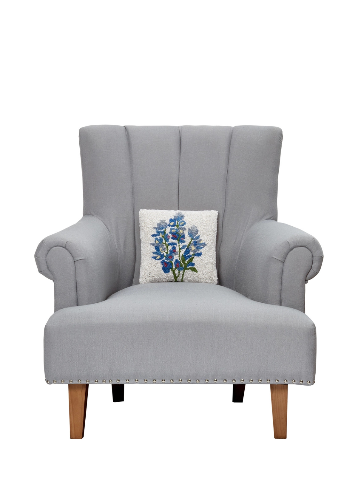 Peking Handicraft Blue Bonnet Hook Pillow