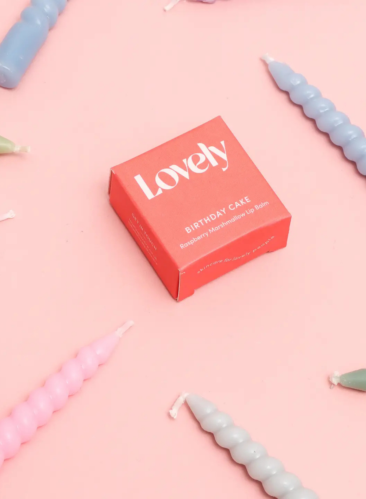 Lip Balm Birthday Cake in Raspberry Marshmallow from Lovely Skincare