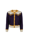 Vera Jacquard Cardigan in Navy Horse from Palava