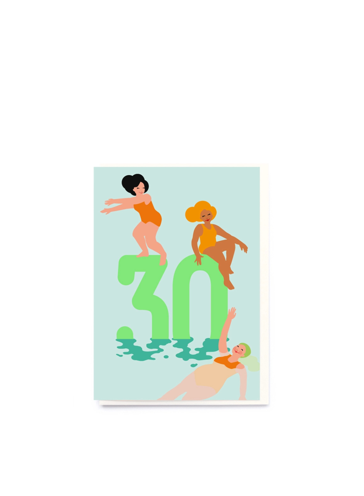 Age 30 Bright Green Birthday Card from Noi