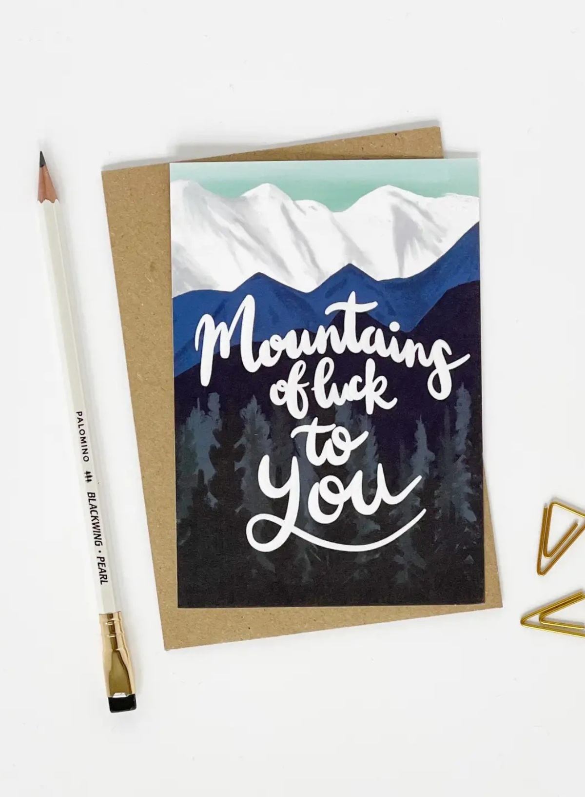 Mountains of Luck To You Card from Lomond Paper Co