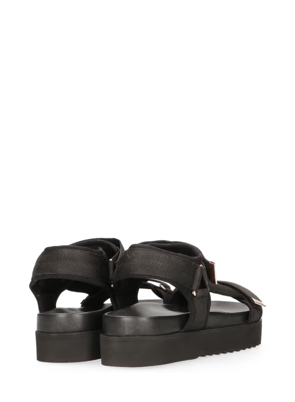 Beau Textile Sandals in Black from Maruti
