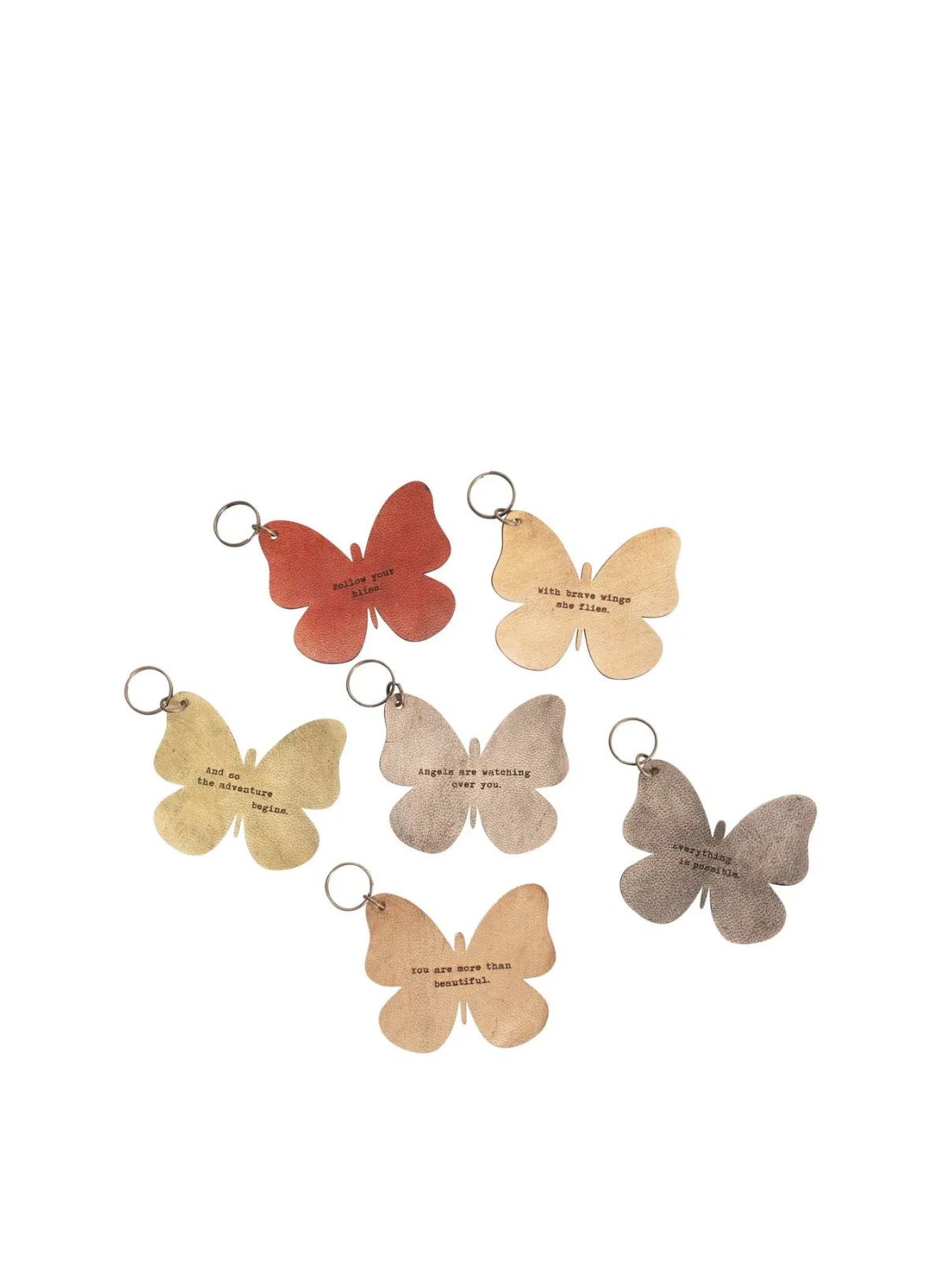 Leather Butterfly Keychain from Sugarboo & Co