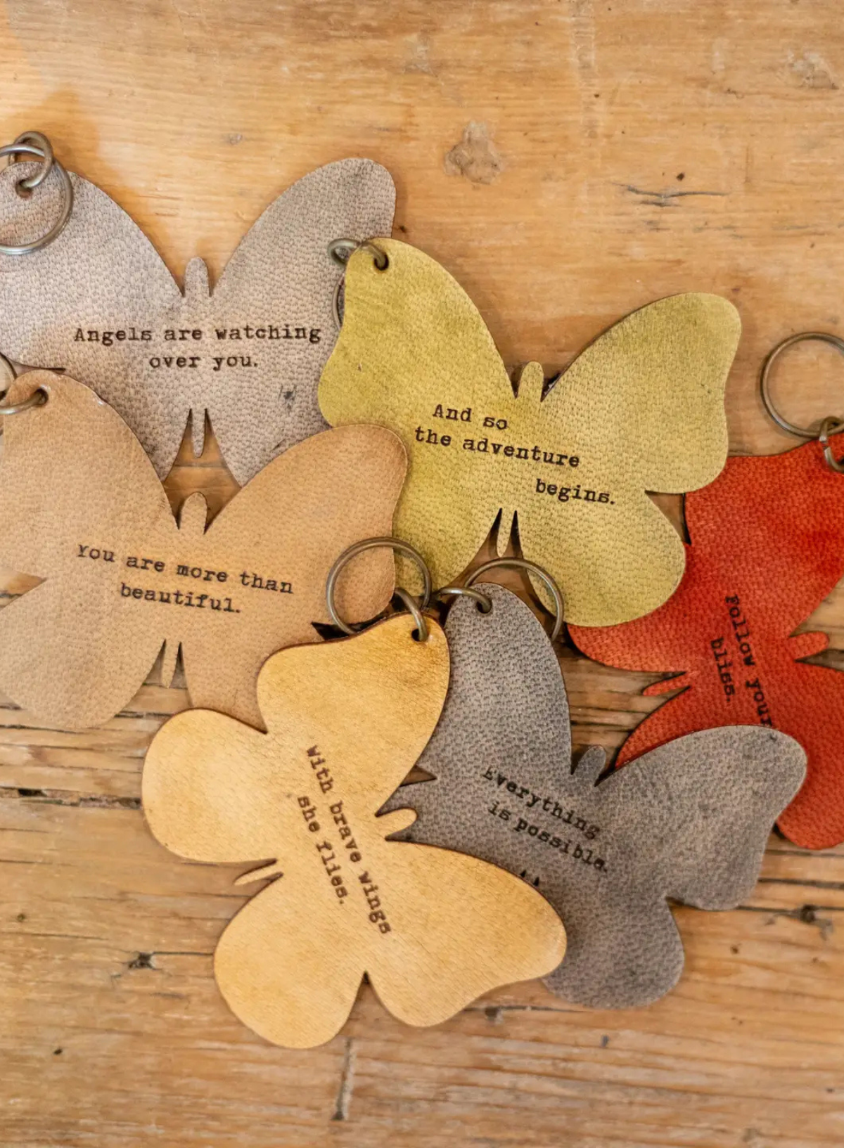 Leather Butterfly Keychain from Sugarboo & Co