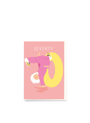 Age 70 Pink Birthday Card from Noi