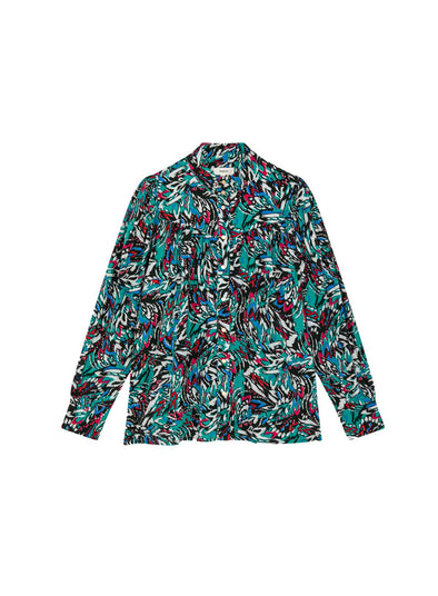 Laban Printed Blouse in Vert from Suncoo