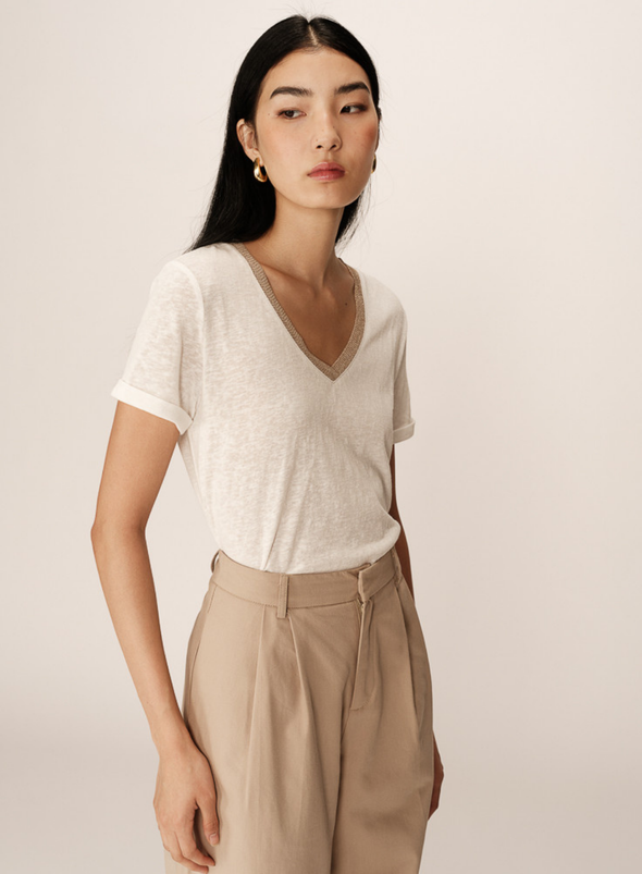 Pepito T-Shirt in Ecru from Grace & Mila